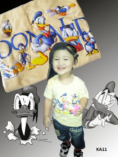 kaos anak kecil donal bebek